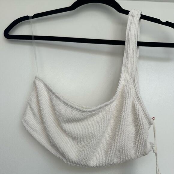NWT Good American Always Fits One Shoulder Bikini Top in Ivory 00/0 (XXS/XS) - Picture 3 of 6